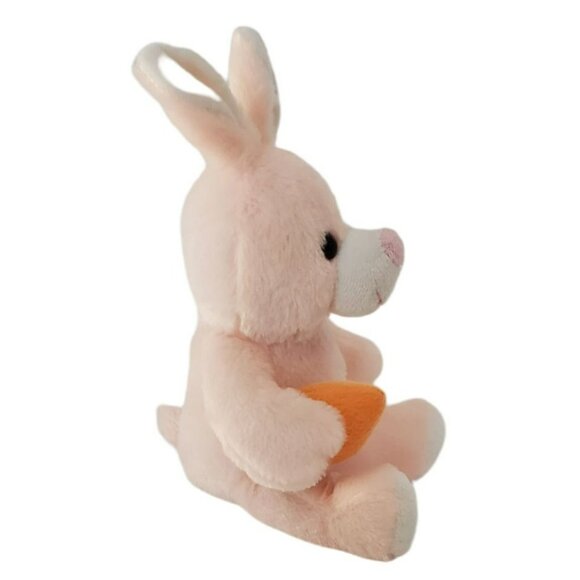 Easter Bunny Rabbit Plush Carrot Soft Stuffed Animal Toy Gift Basket Baby Pink - Picture 2 of 8